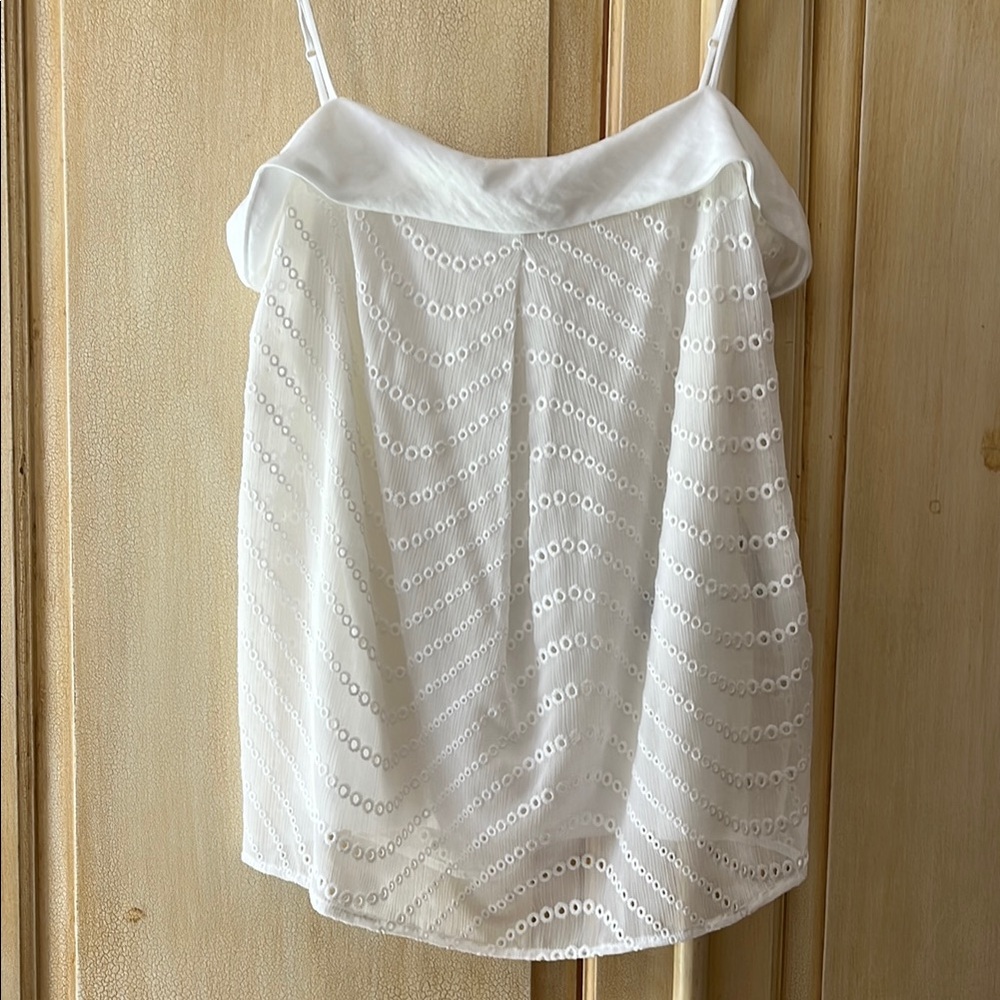 Banana Republic White Camisole Top with Spaghetti Straps